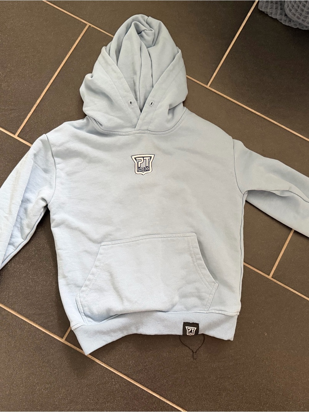 Prime Time Lacrosse Carolina blue sweatshirt hoodie size YL runs small like YS
